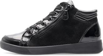 Ara Zwarte Hoge Sneaker - Dames - Sneakers - Zwart - 38 1/2 EU - Leer - Schoenen