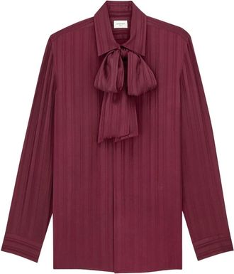 Saint Laurent Overhemden, Dames, Rood, XS, Cassandre Lavalli&egrave;re Blouse