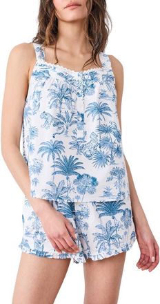 Printfresh Back to Bed Short Pajamas in Cloud at Nordstrom, Size X-Small