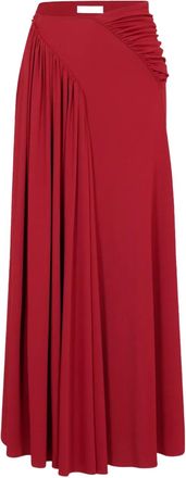 Paco Rabanne Gonna lunga con ruches - Rosso