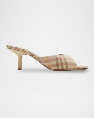Burberry Check Mews Low Mules