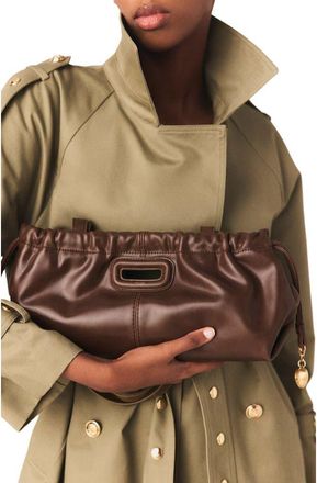 Maje Vintage leather Milpli Gazette in Brown at Nordstrom, Size Medium
