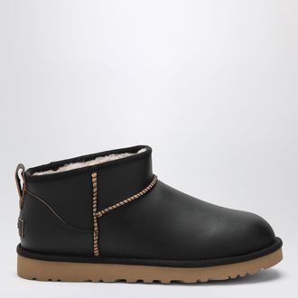 UGG Stivali Classic Ultra Mini Contrast neri in pelle