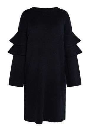 Usha Gebreide jurk Dames zwart
