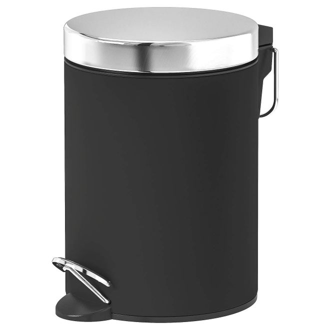 IKEA EKOLN Abfalleimer,schwarz kein Verklammern, der Deckel mit Absenkautomatik, Produktgröße Höhe: 24 cm, Durchmesser: 17 cm, Inhalt: 3 l, Material: Edels ab 9,98 €