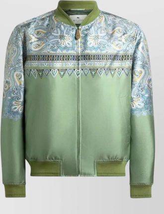 Etro paisley print bomber jacket long sleeves