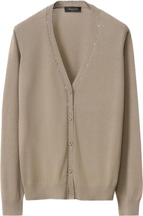 Fabiana Filippi Cardigan con paillettes - Marrone
