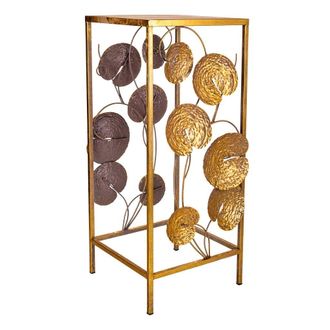 Wanderlust Deco Wanderlust Deco - Mesa Esquinera De Metal Dorada 28x28x66