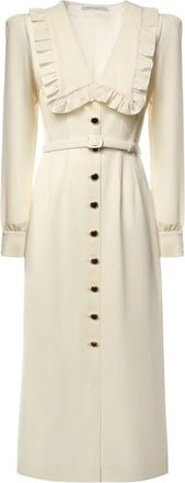 Alessandra Rich Midi Kleedjes - Dames - Casual kleedjes - Wit - S - Kleedjes