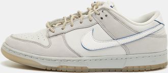 Nike Grey Nubuck Leather Dunk Low Wolf Grey Pure Platinum Sneakers
