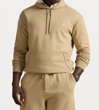 Polo Ralph Lauren Double Knit Hoodie In Khaki