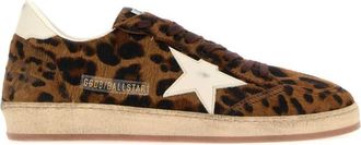 Golden Goose Brown Animal Print Sneakers