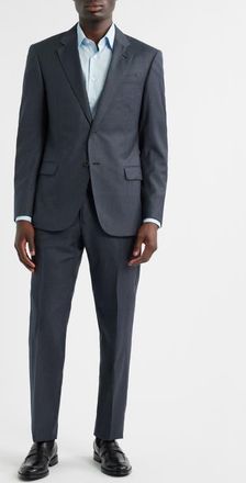 Emporio Armani G-Line Grey Microcheck Wool Suit in Charcoal at Nordstrom, Size 40 Us