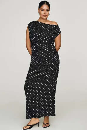 endless rose Polka Dot Midi Dress