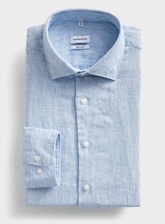 Seidensticker Mens Pyjama-stripe 100% linen shirt Regular fit