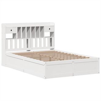 Berkfield Home Beautiful Bed Frame without Mattress White 140x190 cm Solid Wood Pine