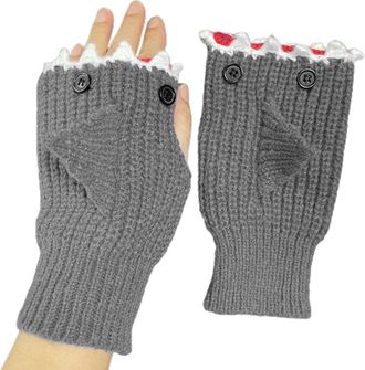 Generic Fingerless Gloves for Women - Gloves Cute Shark Typing Gloves,Winter Warm Gloves Cosplay Gloves for Outdoor Sports, Women Men