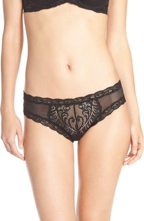 Natori Feathers Hipster Briefs in Black at Nordstrom, Size Medium