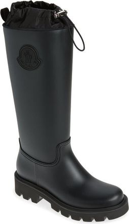 Moncler Kickstream Knee High Rain Boot in Black at Nordstrom, Size 36