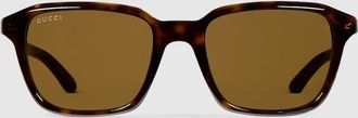 Gucci Square Frame Sunglasses, Brown