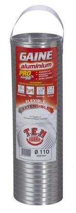 TEN Conducto Flexible Ten 85110 Aluminio 85 Cm 110 Mm