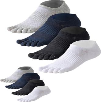Generic Serasox Toe Socks Women Men,Serasox Bamboo Toe Socks, Serasox Barefoots Socks,High Performance Athletic Running Five Finger Socks (4pcs,One Size)