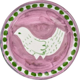 Arcucci feather pink saucer bread &oslash;17 cm