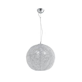 Netlighting ASTRA 3 Light Dome Pendant Ceiling Light Chrome Crystals 45x47cm in Grey | Size: 45x47 cm