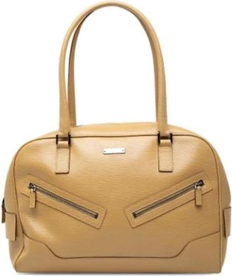 Gucci Pre-owned Vintage Handbag - Dames - Vintage Handtas - Bruin - ONE Size - Leer - Vintage