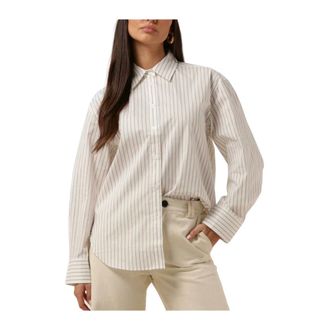 Second Female Overhemden, Dames, Beige, M, Klassieke Beige Blouse voor Veelzijdige Looks