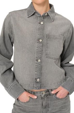 DL1961 Montauk Crop Denim Button-Up Shirt in Granite at Nordstrom Rack, Size X-Small