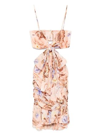 Zimmermann Coco Bow Front mini dress - women - Cotton - 0P - Pink