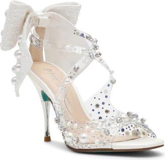 Betsey Johnson Tessa Stiletto Sandal in Pearl Multi at Nordstrom, Size 6.5