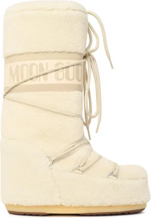Moon Boot Mb Icon Fleece witte teddylaarzen