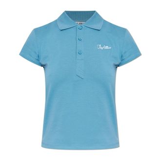 The Attico Polo Shirts, female, Blue, S, Polo with logo