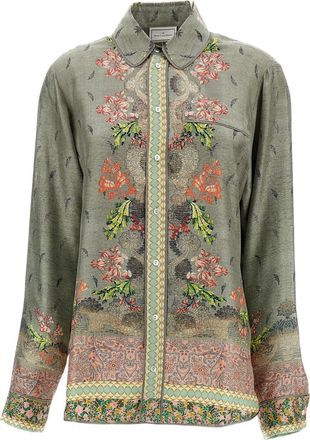 Pierre-Louis Mascia Multicolor Printed Silk Long-Sleeved Shirt