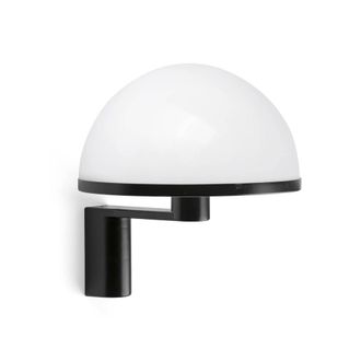 Netlighting Dome Wall Lamp Satin Black Gloss White Shade E27