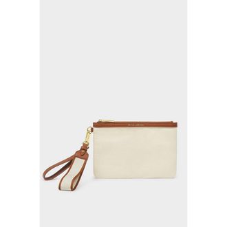 Katie Loxton Hallie Wristlet Pouch in Canvas /Cognac at Nordstrom
