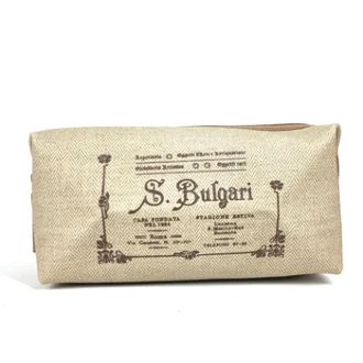 Bulgari Pre-owned Leather pouches - unisex - Vintage Schoudertas - Beige - ONE Size - Leer - Vintage