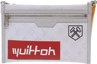 Louis Vuitton Pre-owned Double flat messenger bag - Dames - Vintage Schoudertas - Veelkleurig - ONE Size - Denim - Vintage