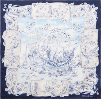 Ferragamo Printed silk scarf