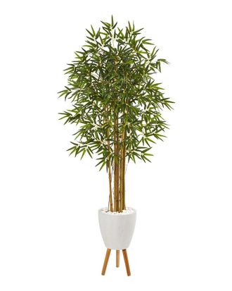 Nearly Natural 74In Multi Bambusa Bamboo Artificial Tree In Planter With Stand