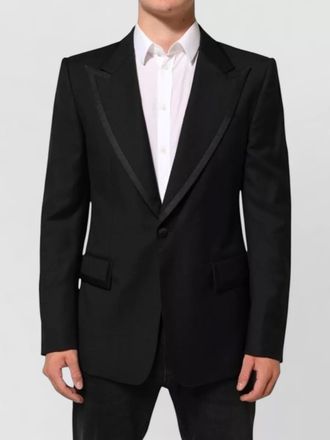 Dolce & Gabbana wool silk single-breasted suit jacket