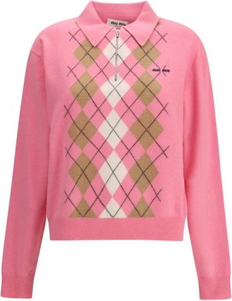 Miu Miu Dames, Truien, Roze, Maat: 2XS Kasjmier