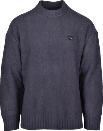 Calvin Klein Jeans Sweatshirt - Heren - Coltruien - Grijs - L - Katoen - Truien & Vesten