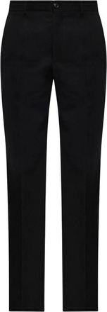 Maison Margiela Wolbroek - Dames - Straight fit broeken - Zwart - S - Wol - Broeken