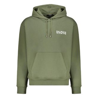 Balmain Hoodies, male, Green, Size: 2XL Hooded Sweatshirt