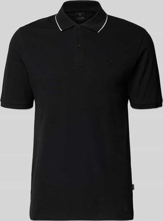Premium by Jack & Jones Slim Fit Poloshirt mit Stitching in Black, Gr&ouml;&szlig;e XXL