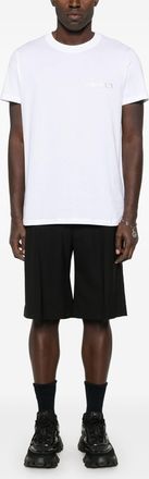 Balmain Mens Vintage Gel T-shirt - Slim Fit - White Cotton - Size Small