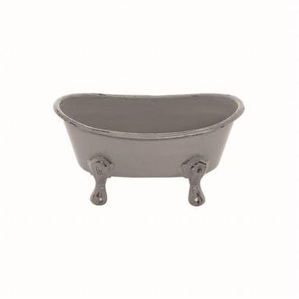 Foreside Home And Garden Enamel Bathtub Soap Dish in Gray at Nordstrom